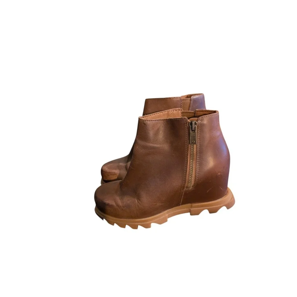 SOREL Joan Of Arctic Wedge II Chelsea Boot  -‎ Hazelnut Brown Women SZ 8.5